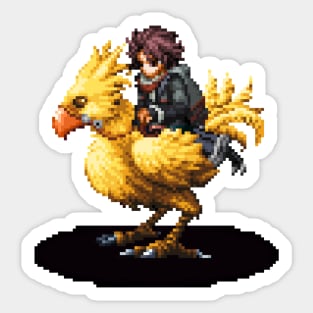 Hobo On A Chocobo Sticker